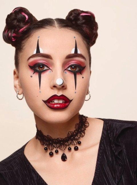 Idee de maquillage Halloween Clown malefique