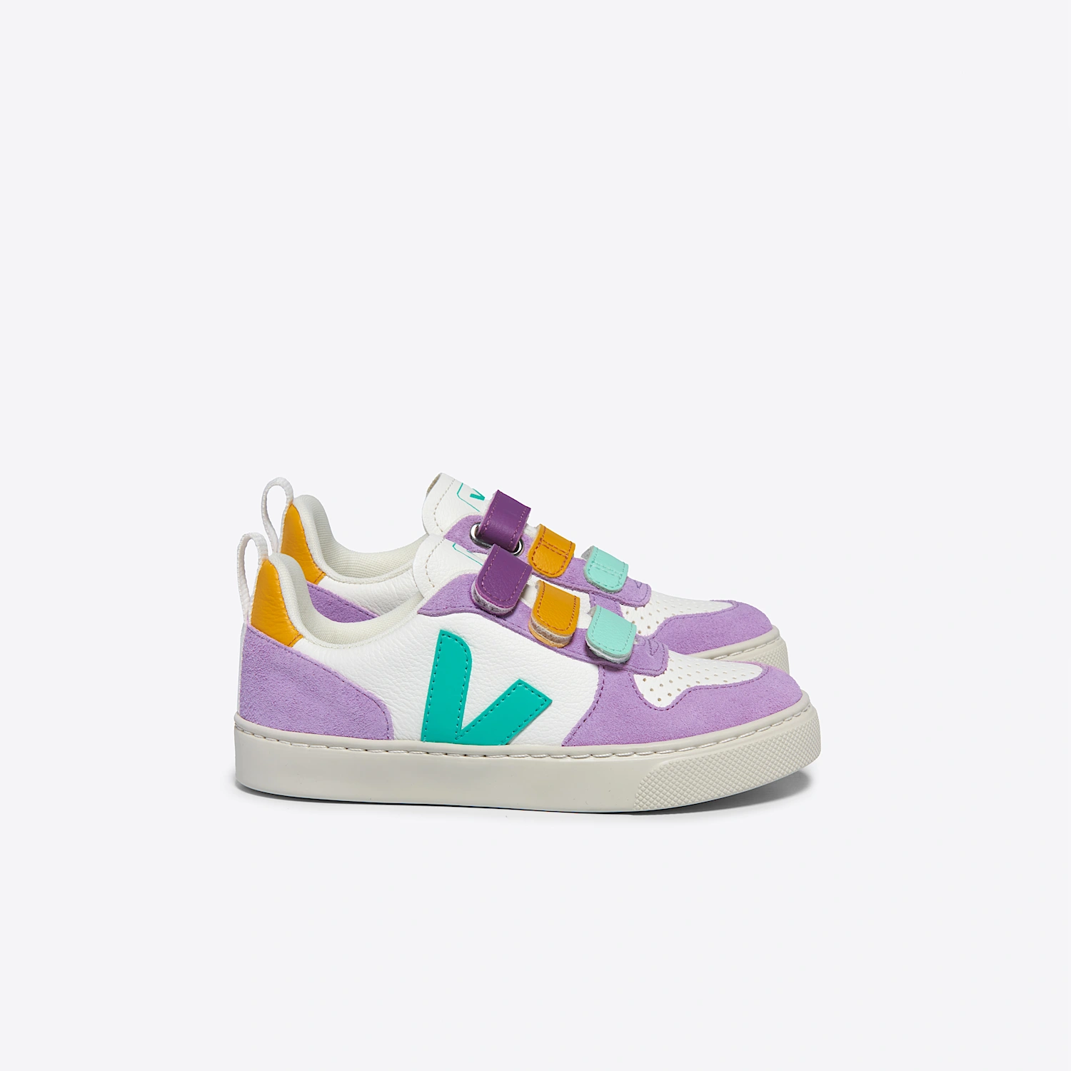 Chaussures enfants : 5 tendances mode irrésistibles pour un printemps stylé en 2025 3 veja baskets small v 10 cuir multicolore CV0503803 1