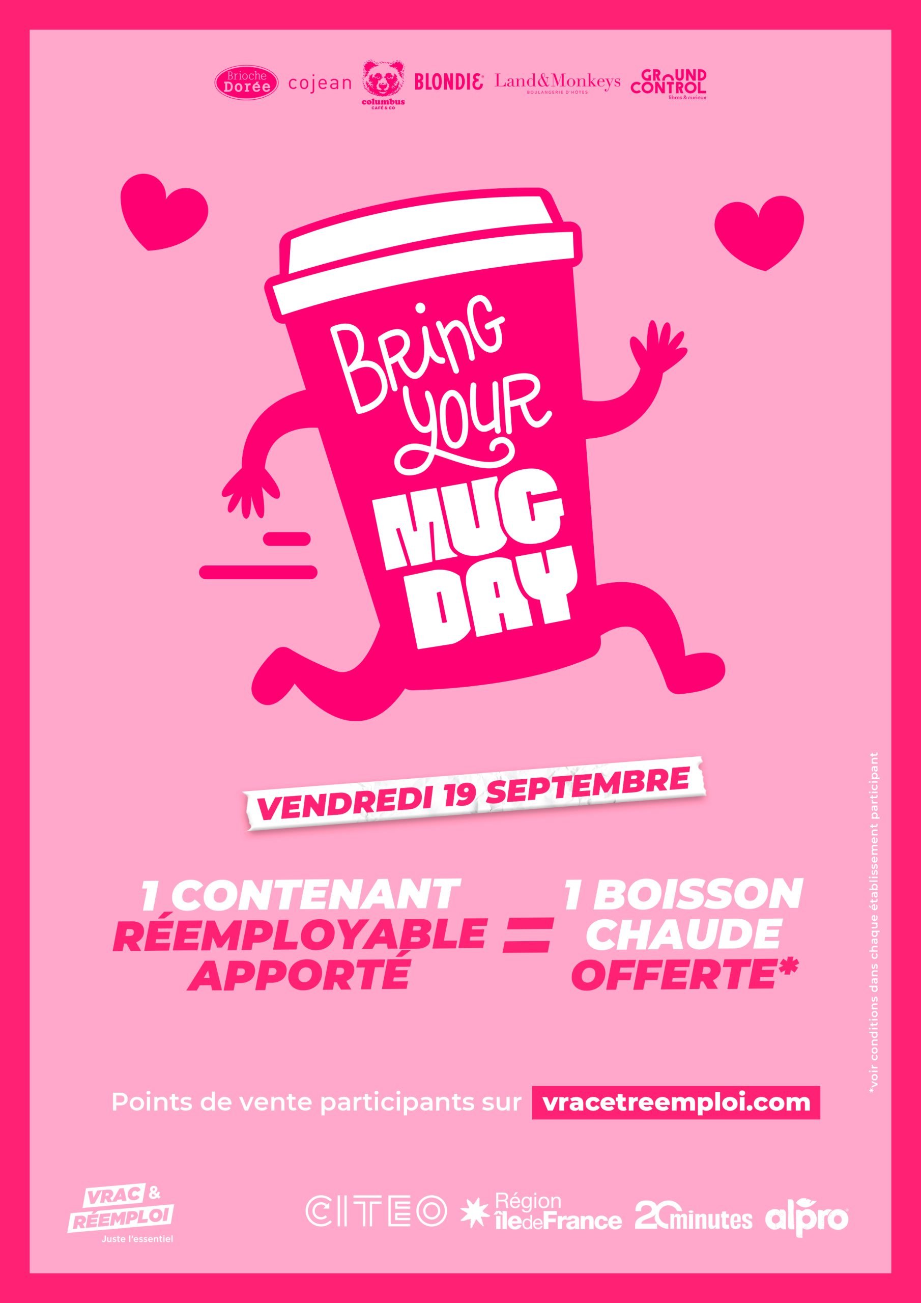 Bring Your Mug Day Association Réseaux Vrac et Réemploi café gratuit 19 septembre 2025